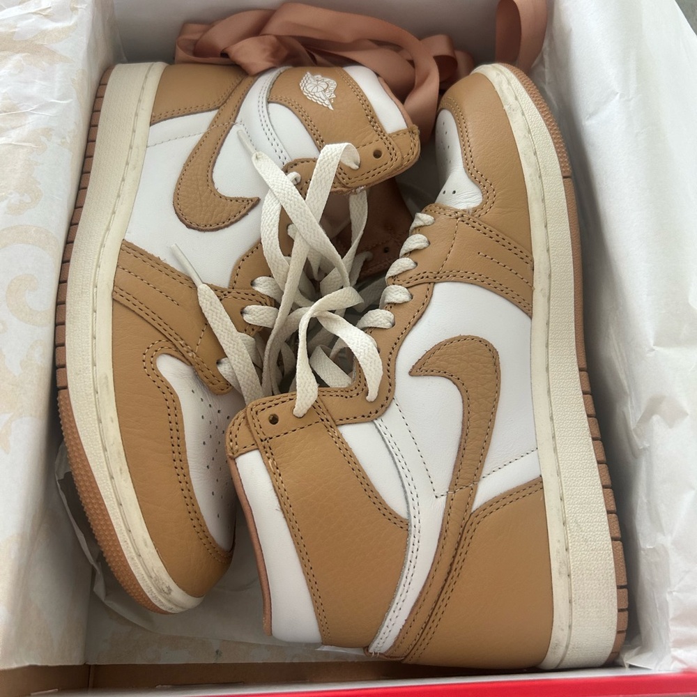 Air Jordan 1 Retro High OG Women's Shoes Praline-Sail FN6622-201 Size 8